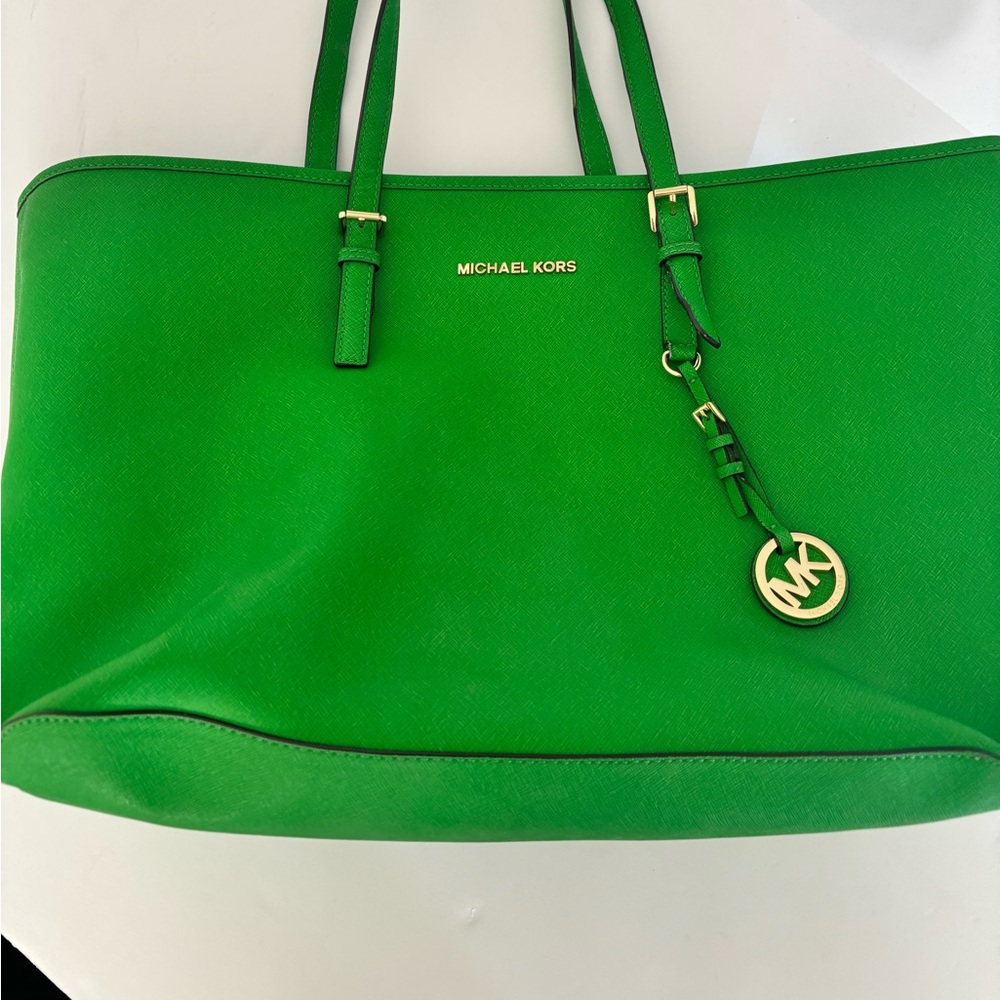 Michael Kors Green Leather Purse -